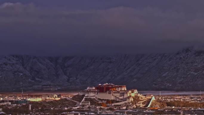 航拍天城西藏欣赏西藏之美