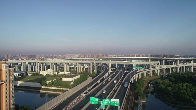 4K原素材-上海嘉闵高架-北翟高架立交桥