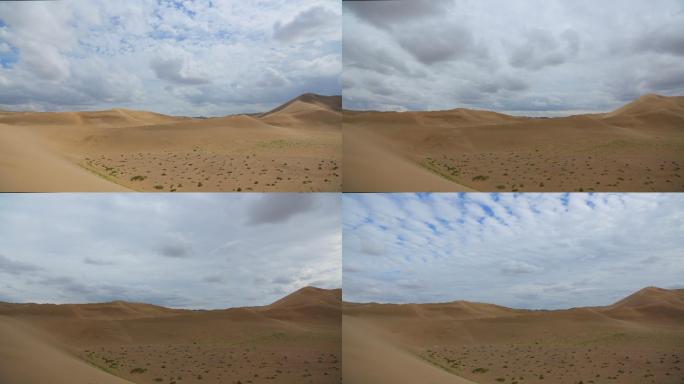 沙漠上滚动的云