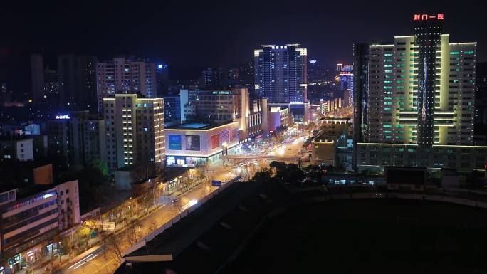 荆门象山大道延时夜景