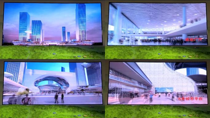 杭州西站枢纽设计方案3D展示