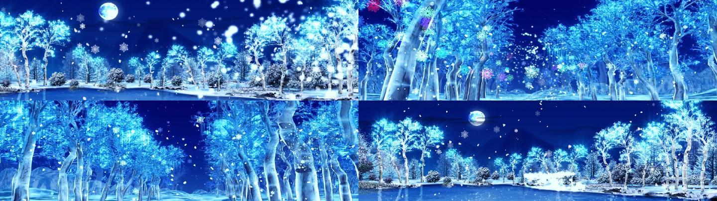 超级唯美冬天雪景高清视频内容