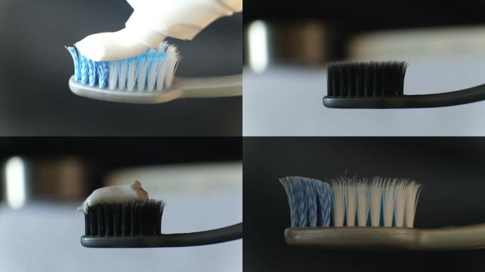 挤牙膏牙膏牙刷刷牙牙齿清洁清洁