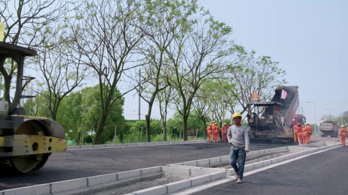 沥青延时修路压路4k