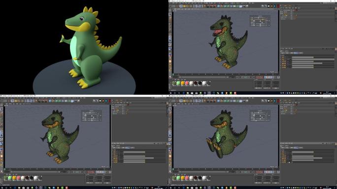 小恐龙-C4D模型-Xpresso绑定