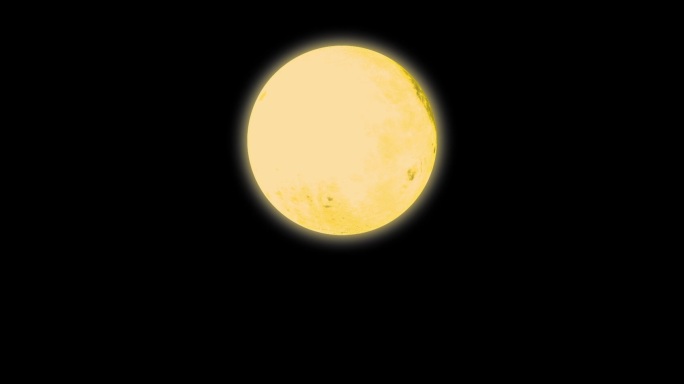 月亮旋转一周辉光无缝循环视频素材