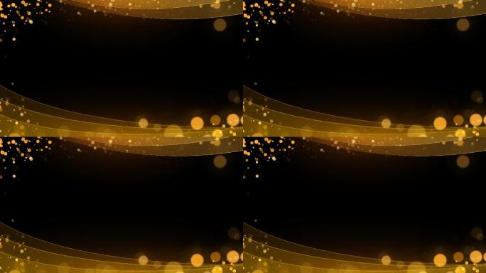 金色光斑粒子线条边框循环通道