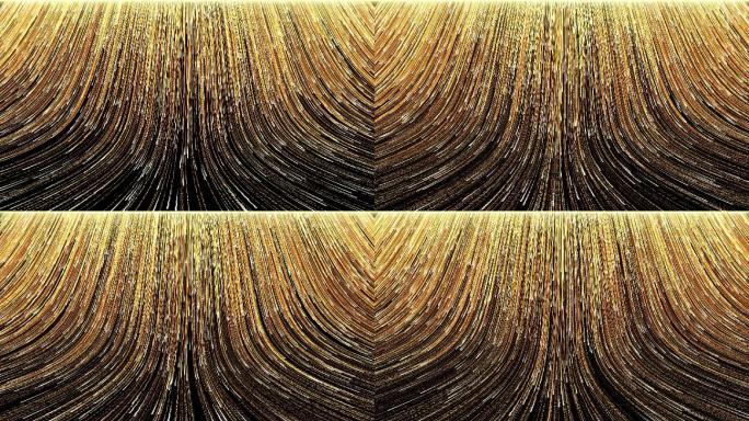 震撼金色粒子流线素材