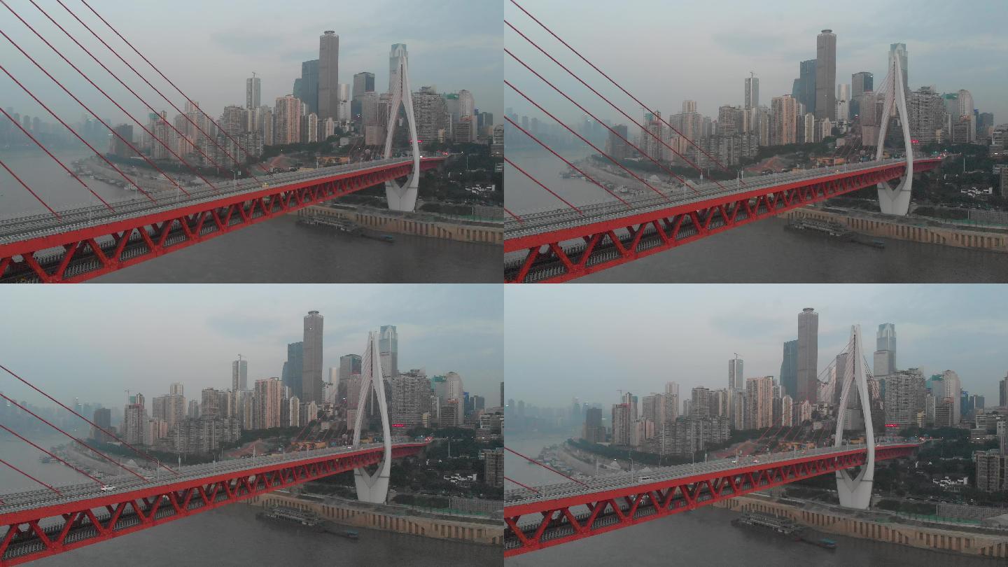 4K原素材-重庆南滨东水门长江大桥