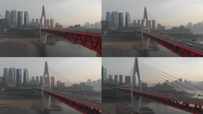 4K原素材-重庆洪崖洞千厮门嘉陵江大桥