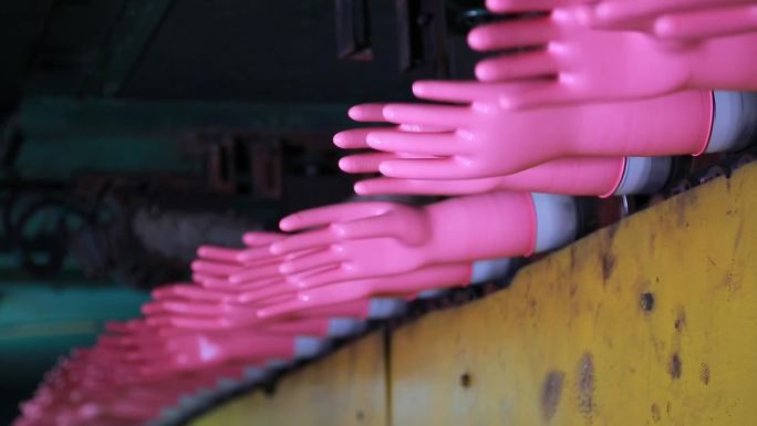 塑胶手套自动化生产线产品检测工厂车间中国