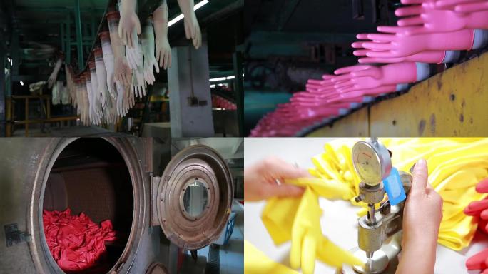 塑胶手套自动化生产线产品检测工厂车间中国
