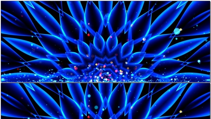 【原创】气质高端蓝色抽象光线舞台背景