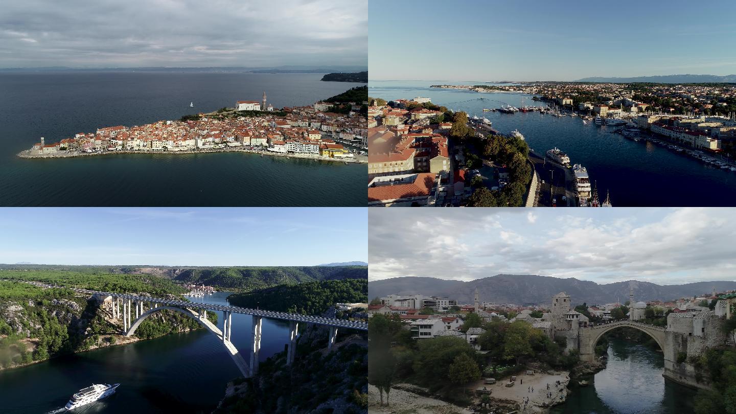 巴尔干半岛自驾旅游视频素材-皮兰-扎达尔