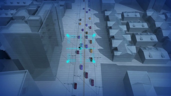 未来智慧城市科技汽车识别