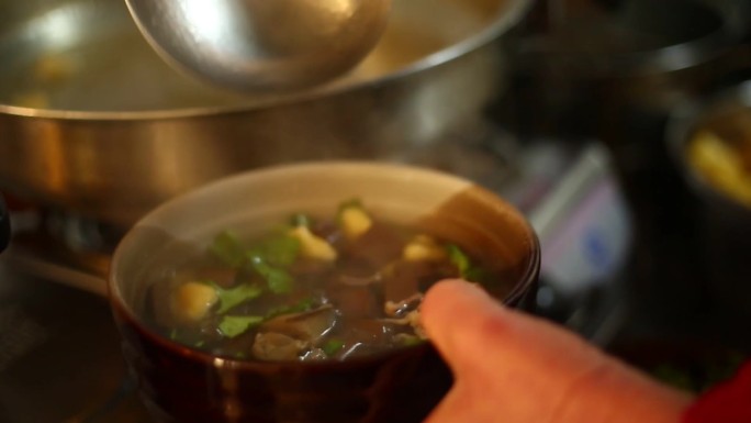 鸭血粉丝汤视频素材