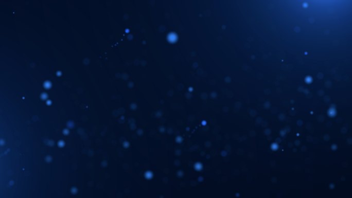 4K蓝色粒子光斑背景