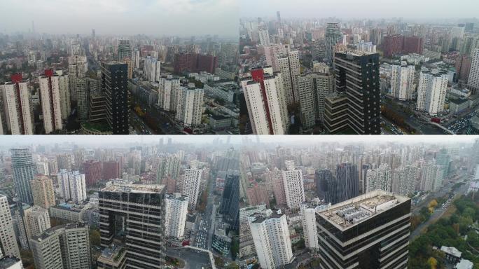 4K原素材-航拍上海徐汇区宛平宾馆
