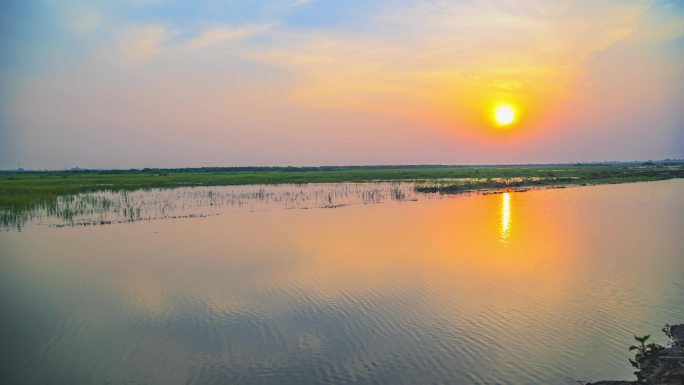 【原创】4K·湿地夕阳日落