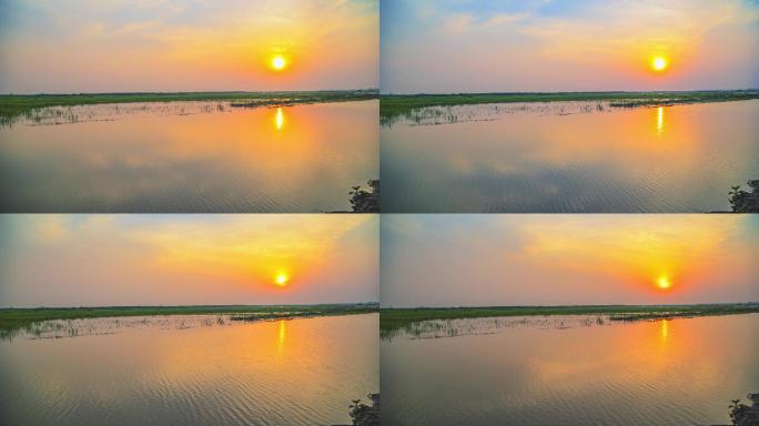 【原创】4K·湿地夕阳日落