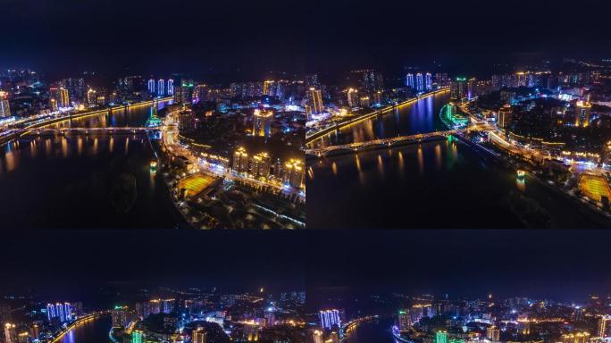 【4K】内江西林大桥夜景航拍