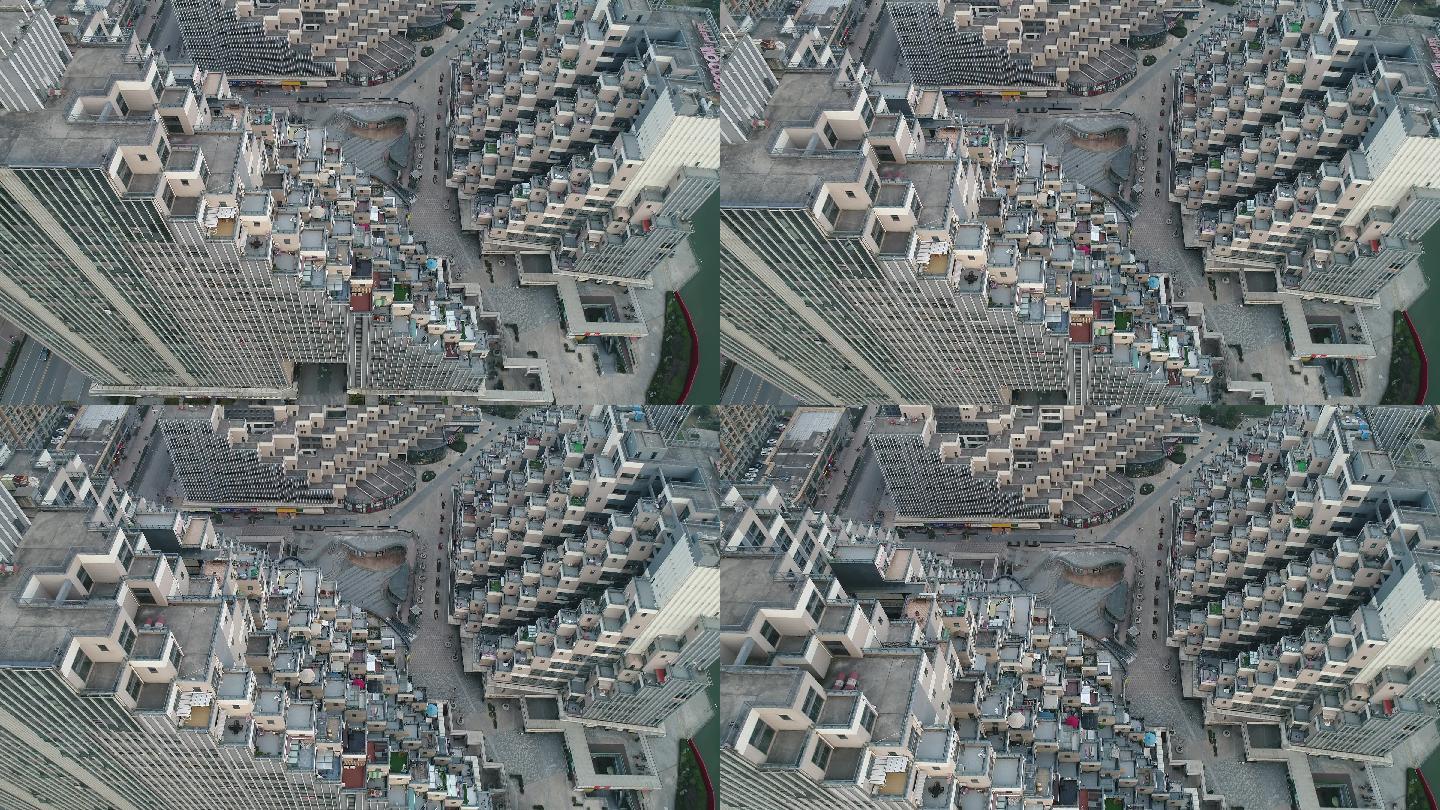 4K原素材-航拍昆山城市地标建筑