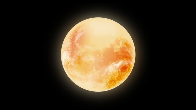 月亮淡红色月亮前景视频素材