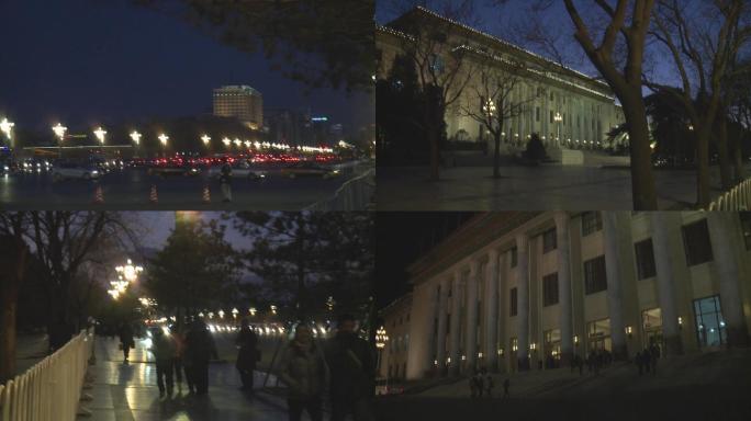 夜晚人民大会堂实景实拍