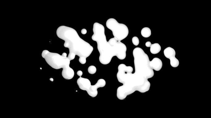 牛奶扩散牛奶凝固水滴凝结牛奶滋生