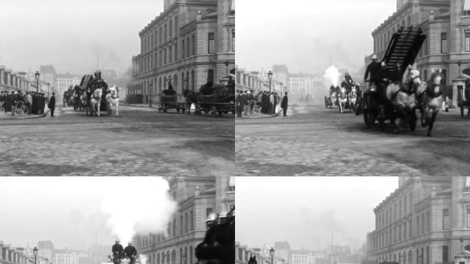 1896-1900法国巴黎救火马车-原音