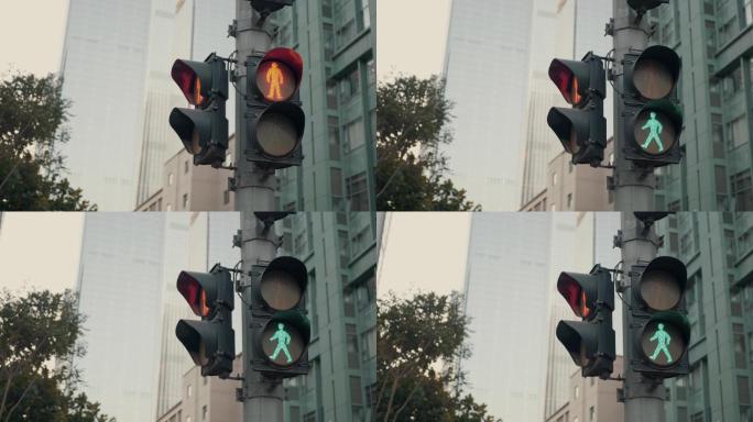 4k高清实拍素材红绿灯街头马路