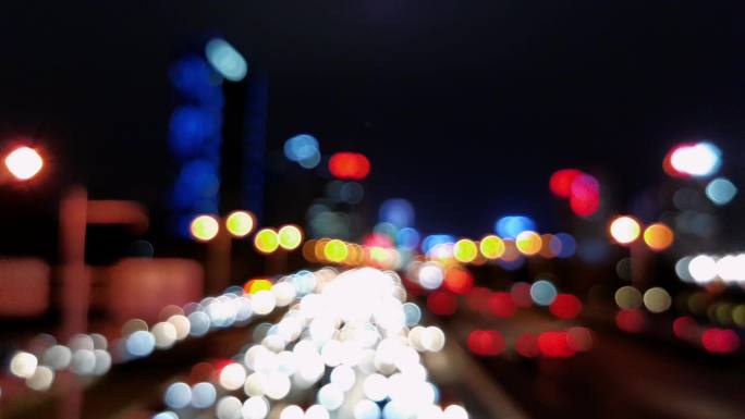 4K城市夜景下班路