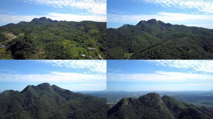 航拍飞越山峰