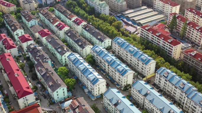 4K原素材-上海陆家嘴金融区的老住宅民居
