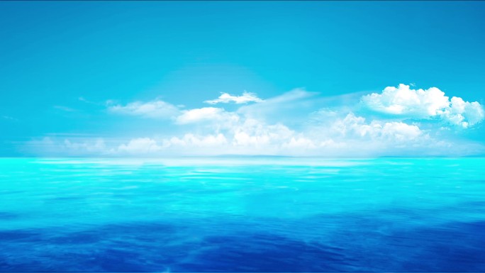 蓝天白云大海海洋