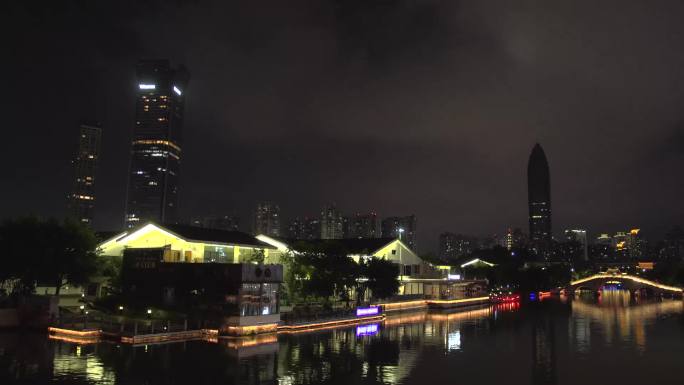 温州夜景延时南塘夜景温州夜色