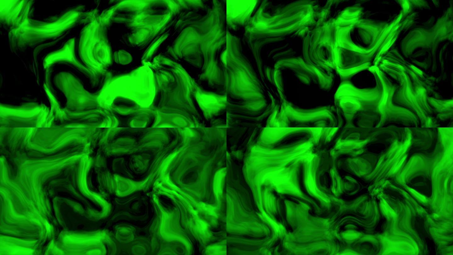 绿色液体流动循环背景视频