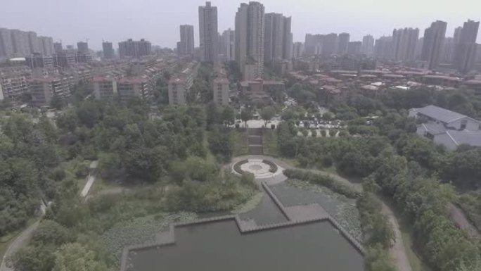 自贡城市航拍灰度可调空间大