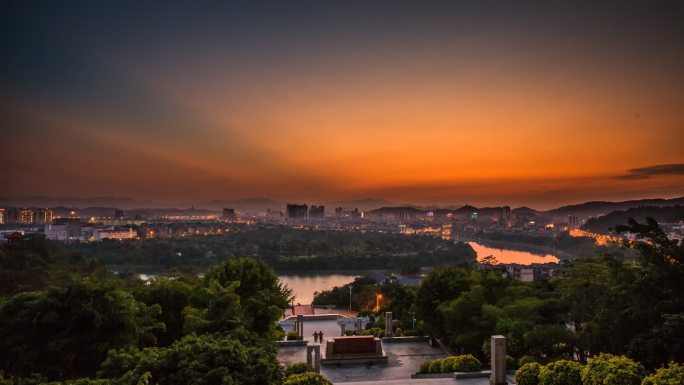 百色延时。夜景