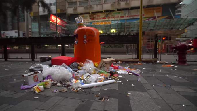 实拍垃圾堆城市垃圾污染环境治理