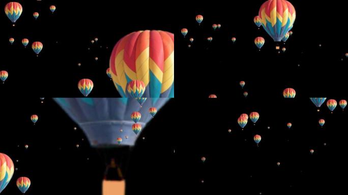 无缝循环热气球飞升-alpha透明通道