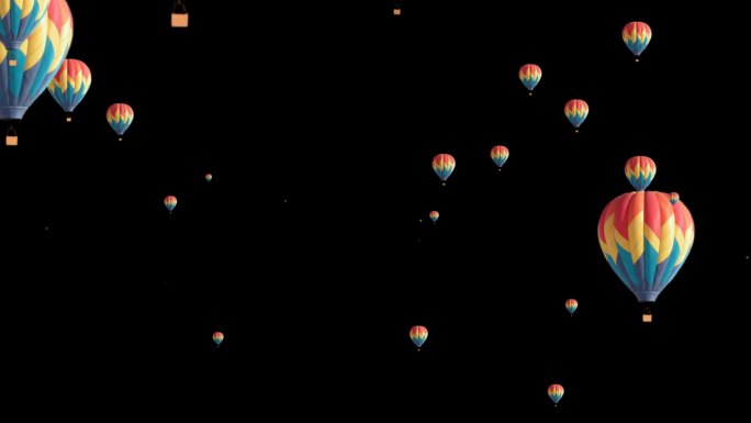 无缝循环热气球-alpha透明通道