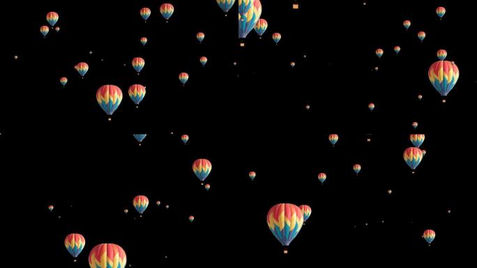 无缝循环热气球-alpha透明通道