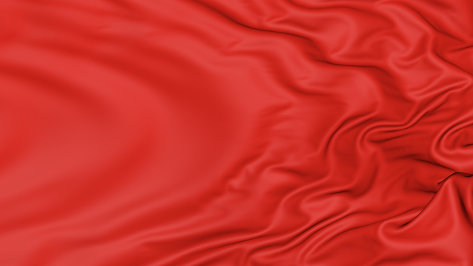 4K红旗红布丝绸背景（无缝循环）
