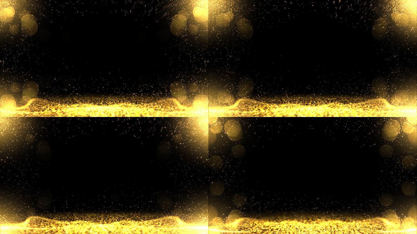 金色粒子边框