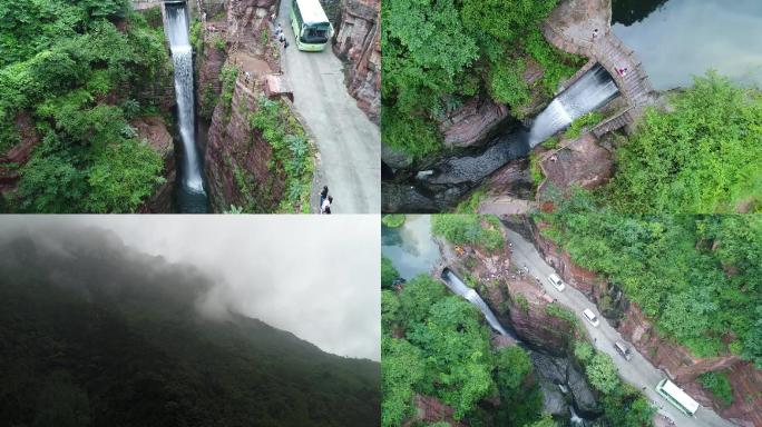 郭亮村瀑布水流