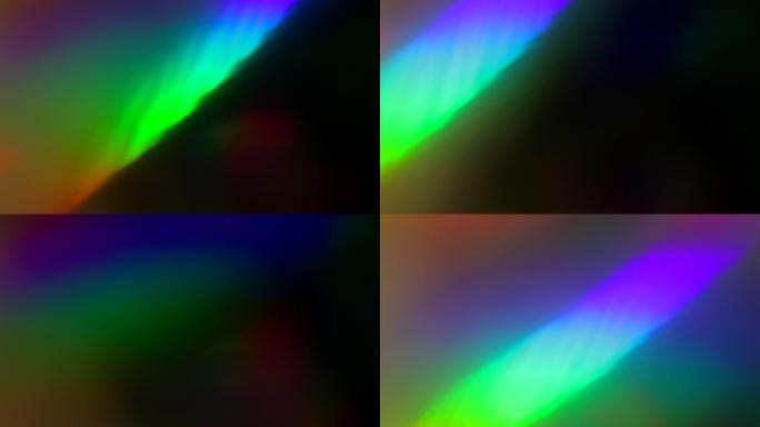 【4K】玻璃折射彩虹光斑
