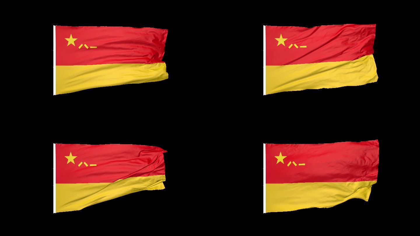 4k中国人民解放军八一旗火箭军军旗_3840x2160_高清视频素材下载(编号