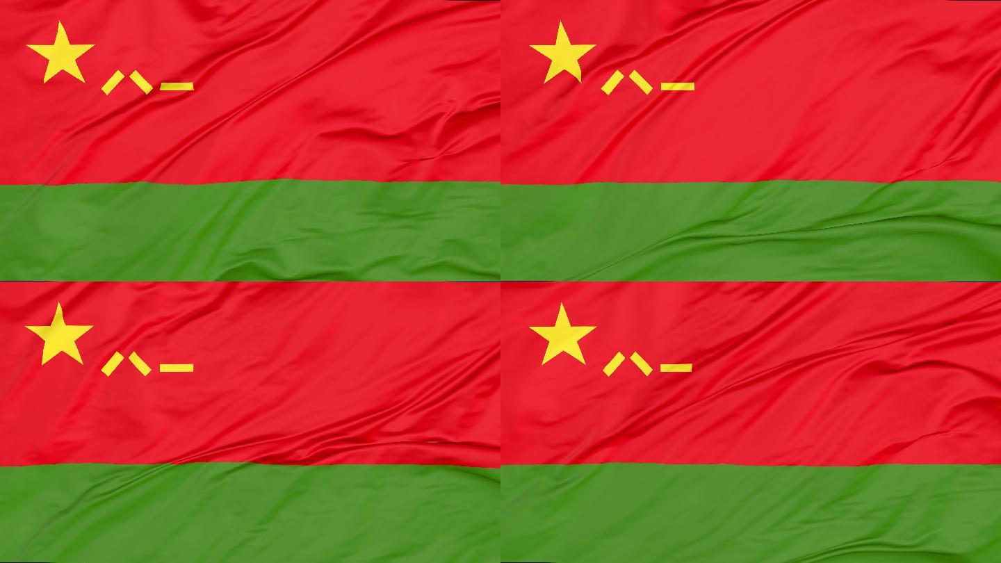 4k中国人民解放军八一旗陆军军旗_3840x2160_高清视频素材下载(编号