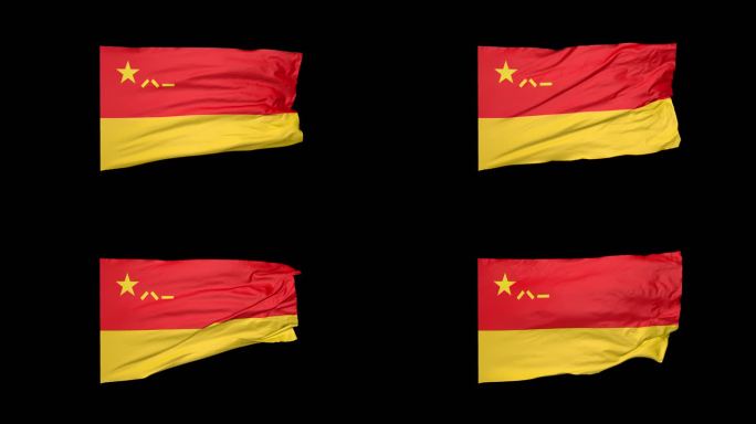4K中国人民解放军八一旗火箭军军旗
